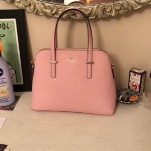 Pink top handle Kate spade bag